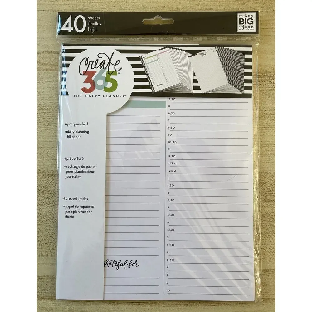 Me & My Big Ideas Create 365 Classic Planner Fill Paper-White Daily